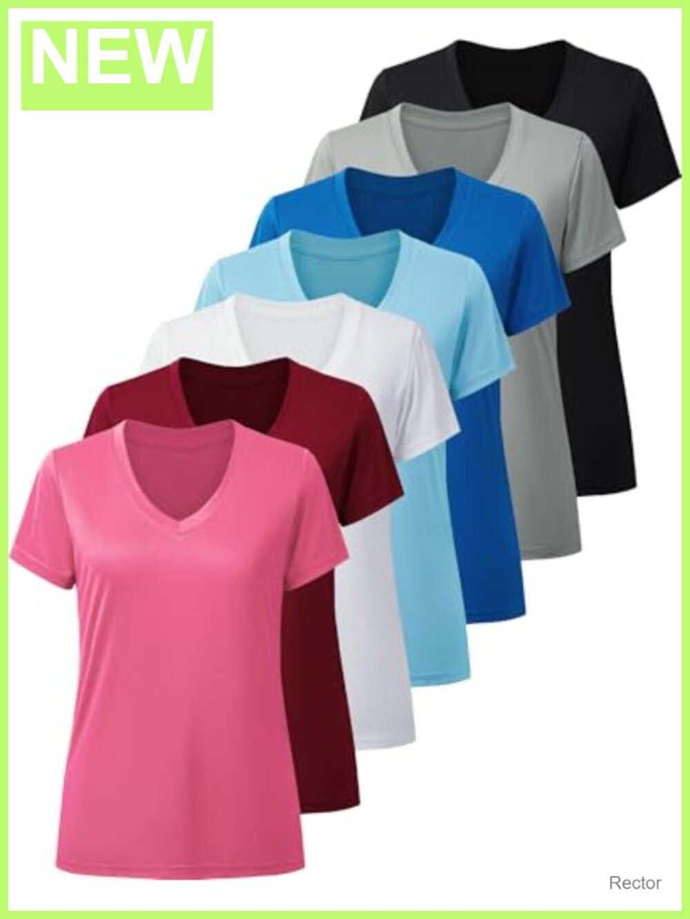 Women's Moisture Wicking Quick Dry Athletic V-Neck Short Sleeve T-Shirt